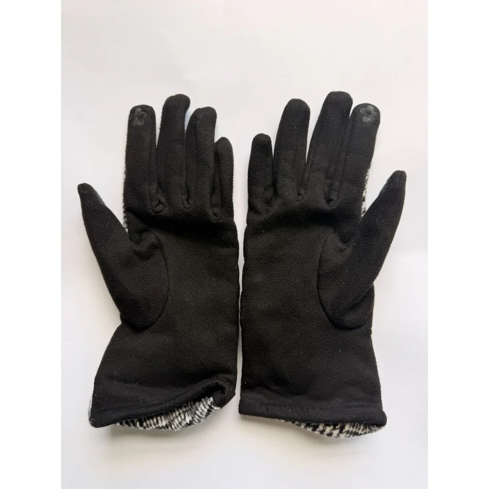 Arianna by Howard's Black Houndstooth Bow Dressy Women's Gloves